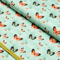 Tecido Tricoline Acquared : Borboletas (0,50x1,50)