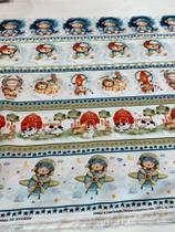 Tecido Tricoline Barrado Digital - 5 Faixas - Varias Opções - 100% algodão