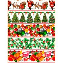 Tecido Tricoline Barrados de Natal Fernando Maluhy - 01 (0,50x1,50)