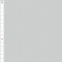 Tecido Tricoline Bolinha Micro Cinza Prata