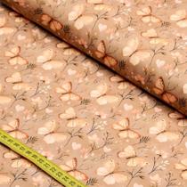 Tecido Tricoline Butterbrown : Borboletas (0,50x1,50)
