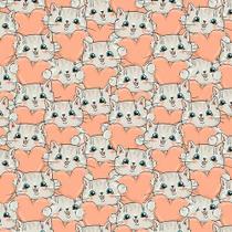 Tecido Tricoline Coleção Cat Lovers 0,50x1,50 mt