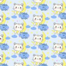 Tecido Tricoline Coleção Cat Lovers 0,50x1,50 mt