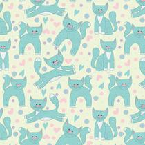 Tecido Tricoline Coleção Cat Lovers 0,50x1,50 mt