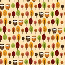 Tecido Tricoline Coleção Corujas 0,50x1,50 mt