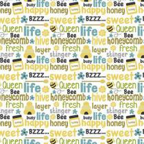 Tecido Tricoline Coleção Honey Bee 0,50x1,50 mt