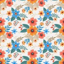 Tecido Tricoline Coleção Modern Flowers 0,50x1,50 mt Tecido Tricoline Coleção Modern Flowers 0,50x1,50 mt