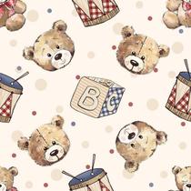 Tecido tricoline coleção teddy bear - Fuxicos e fricotes