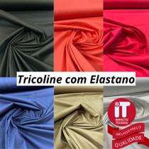Tecido tricoline com elastano liso (1m x 1.50m)