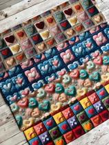 Tecido Tricoline Digital 100% algodão - 4 paninhos 50x75 cm cada - Kit Coração