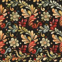 Tecido Tricoline Digital 100% algodão - 50x75 cm cada - Noir Arabesco