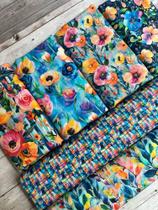 Tecido Tricoline Digital 100% algodão - 6 paninhos 50x75 cm cada - Pintando a Primavera Tecido Tricoline Digital 100% algodão - 6 paninhos 50x75 cm cada - Pintando a Primavera