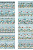 Tecido Tricoline Digital 100% algodão - Barrado Pexinhos -55x150cm