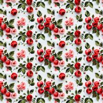 Tecido Tricoline Digital 3D Floral Rosa e Cerejas - Peripan - 50 x 150 cm - Ideal para Artesanato e Patchwork Tecido Tricoline Digital 3D Floral Rosa e Cerejas - Peripan - 50 x 150 cm - Ideal para Artesanato e Patchwork