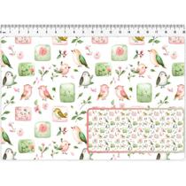 Tecido Tricoline Digital, Coleção Giardino Fernando Maluhy - Passarinho Patchwork 50 x 150 cm Tecido Tricoline Digital, Coleção Giardino Fernando Maluhy - Passarinho Patchwork 50 x 150 cm