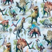 Tecido Tricoline Digital Dinossauros