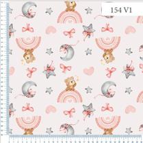 Tecido Tricoline Digital - Ursinha, Arco Íris e Laços - Ibirapuera - 50 cm x 150 cm para Artesanato Tecido Tricoline Digital - Ursinha, Arco Íris e Laços - Ibirapuera - 50 cm x 150 cm para Artesanato