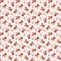 Tecido Tricoline Digital Ursinho, Balões e Estrelas (Fundo rosado) - Coleção Essência Criativa - Peripan - 50 x 150 cm