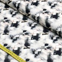 Tecido Tricoline Dusty Black : Losangos (0,50x1,50)