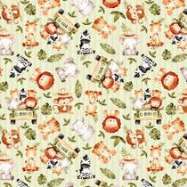 Tecido Tricoline Estampa Digital Animais na Savana - Safári - Coleção Doce Infância - Peripan - 50 x 150 cm Tecido Tricoline Estampa Digital Animais na Savana - Safári - Coleção Doce Infância - Peripan - 50 x 150 cm