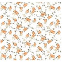 Tecido Tricoline Estampada Siena Laranja - 50 x 150 cm - Tecidos Caldeira