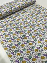 Tecido TRICOLINE Estampado 100% Algodão 50cm x1,50m Est 67 a 100 Artesanato- costura criativa