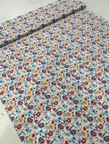 Tecido TRICOLINE Estampado 100% Algodão 50cm x1,50m Est 67 a 100 Artesanato- costura criativa