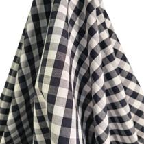 Tecido Tricoline Estampado 100% Algodão Xadrez 1,00x1,40m Cor:Preto Tecido Tricoline Estampado 100% Algodão Xadrez 1,00x1,40m Cor:Preto