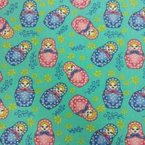 Tecido Tricoline Estampado Caldeira Matrioska