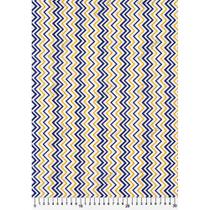 Tecido Tricoline Estampado Chevron Azul Marinho e Dourado - 1,50m de Largura Tecido Tricoline Estampado Chevron Azul Marinho e Dourado - 1,50m de Largura