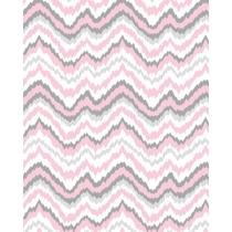Tecido Tricoline Estampado Chevron Rosa e Cinza - 1,50m de Largura Tecido Tricoline Estampado Chevron Rosa e Cinza - 1,50m de Largura
