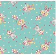 Tecido Tricoline Estampado Circus Cor Tiffany 0,50x1,50 Mts - Caldeira Tecido Tricoline Estampado Circus Cor Tiffany 0,50x1,50 Mts - Caldeira