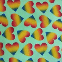 Tecido Tricoline Estampado Corações