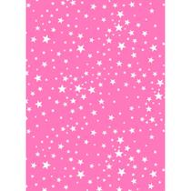 Tecido Tricoline Estampado Estrelinha Rosa e Branco - 1,50m de Largura Tecido Tricoline Estampado Estrelinha Rosa e Branco - 1,50m de Largura