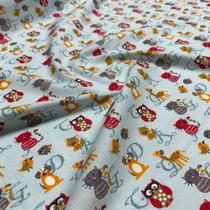 Tecido Tricoline Estampado Gatinhos 1,40m para Artesanato