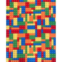 Tecido Tricoline Estampado Lego - 1,50m de Largura