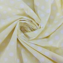 Tecido Tricoline Estampado Poá Amarelo