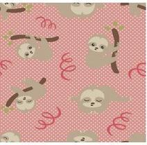 Tecido Tricoline Estampado Preguiça Cor Nude 0,50x1,50 Mts - Caldeira Tecido Tricoline Estampado Preguiça Cor Nude 0,50x1,50 Mts - Caldeira