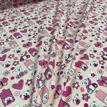 Tecido Tricoline Estampado Ursinhos 100% Algodão 1,40m para Artesanatos