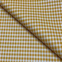Tecido Tricoline Estampado Xadrez Amarelo Mostarda - 1,50m de Largura