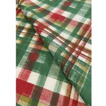 Tecido Tricoline Estampado Xadrez Verde e Vermelho Natalino - 1,50m de Largura Tecido Tricoline Estampado Xadrez Verde e Vermelho Natalino - 1,50m de Largura