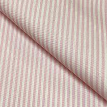 Tecido Tricoline Fio Tinto Listrado Rosa Bebê - 1,50m de Largura Tecido Tricoline Fio Tinto Listrado Rosa Bebê - 1,50m de Largura