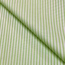 Tecido Tricoline Fio Tinto Listrado Verde Maçã - 1,50m de Largura Tecido Tricoline Fio Tinto Listrado Verde Maçã - 1,50m de Largura
