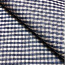 Tecido Tricoline Fio Tinto Xadrez Azul Marinho - 1,50m de Largura
