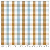 Tecido Tricoline Fio Tinto Xadrez Olivia cor 03 (azul) 50 x 150 cm - Tecidos Caldeira