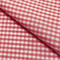 Tecido Tricoline Fio Tinto Xadrez Vermelho - 1,50m de Largura