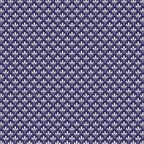 Tecido Tricoline Flor-de-Lis fundo Marinho - Peripan - 50 x 150 cm - Ideal para Artesanato e Patchwork