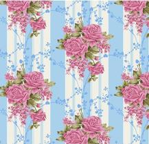 Tecido tricoline Flora cor 05 (Azul) medidas 0,50x1,50 mts Tecido tricoline Flora cor 05 (Azul) medidas 0,50x1,50 mts