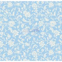Tecido Tricoline Floral Isis (Azul), 100% Algodão, Unid. 50cm x 1,50mt - Caldeira