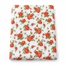 Tecido Tricoline Floral Rosas Campestres Tecido Tricoline Floral Rosas Campestres